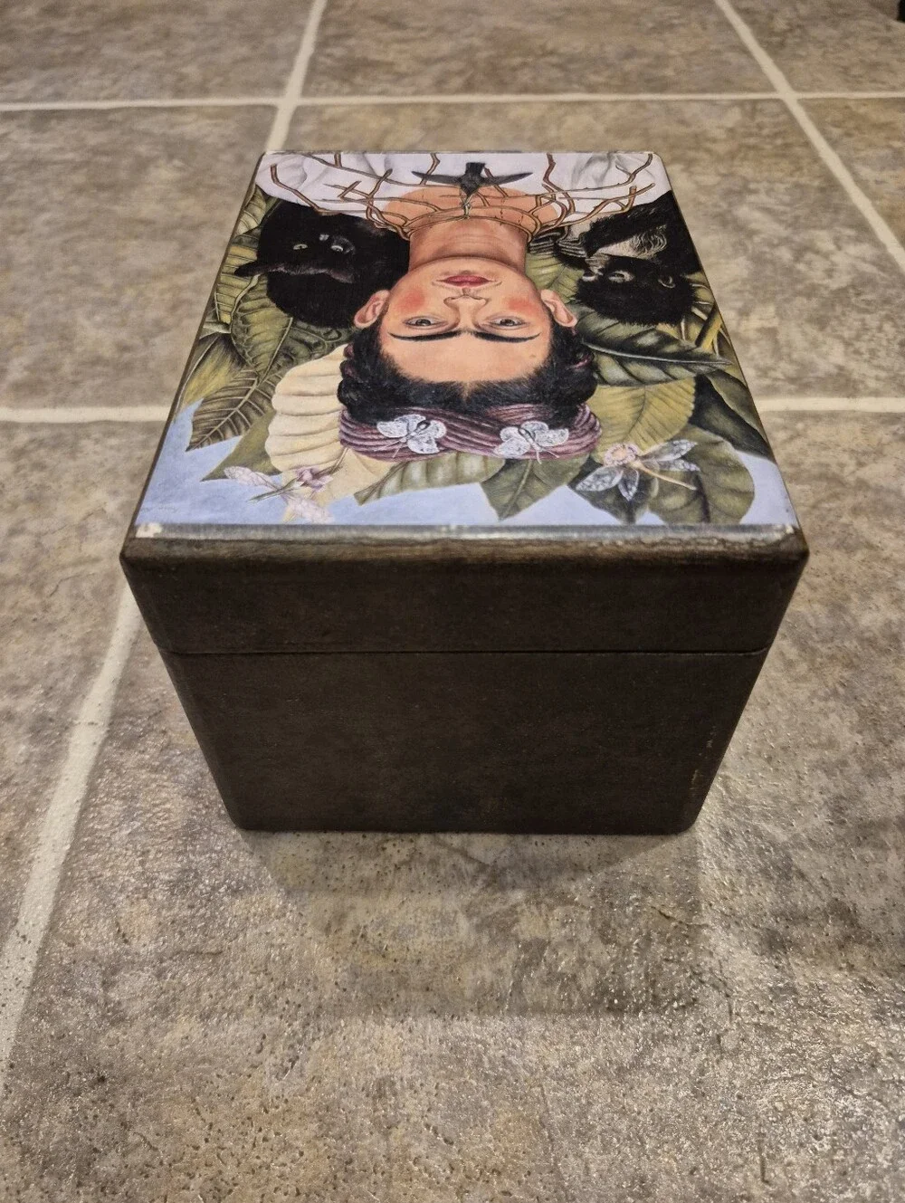 Frida Kahlo Portrait Decorative Wooden Box - One Of A Kind